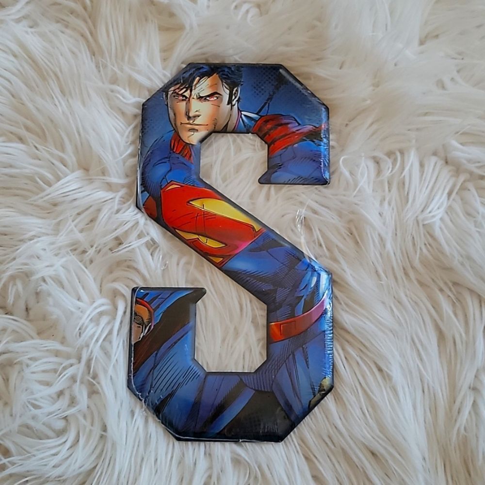 Superman Metal Letter "S" Initial, Wall decor ,NWT